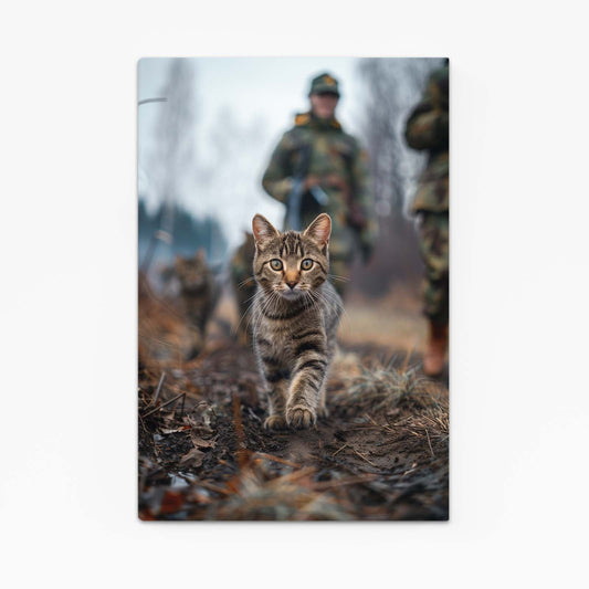 Military Walk Tabby Cat Art