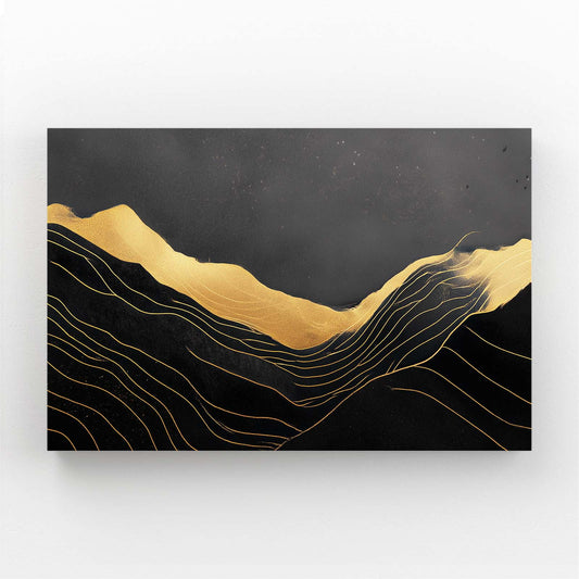 Minimal Dune Lines Gold Art – minimal dune lines gold canvas print