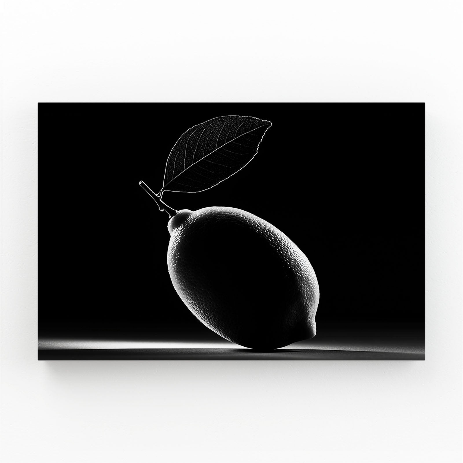 Minimal Lemon Black Fruit Canvas – minimal lemon black fruit canvas print