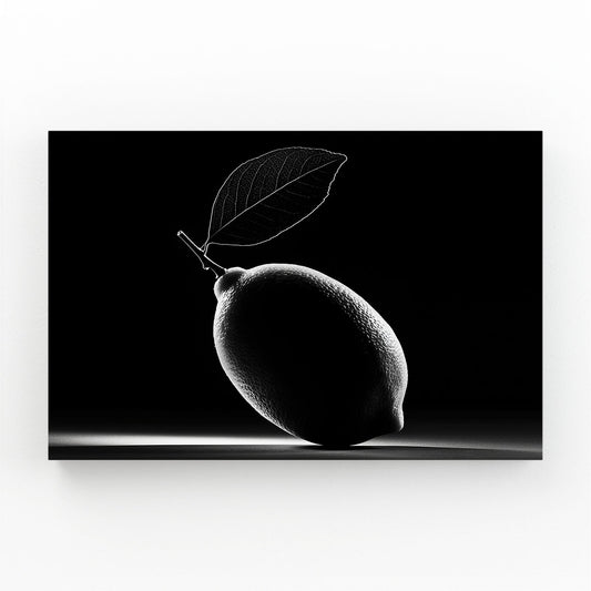 Minimal Lemon Black Fruit Canvas – minimal lemon black fruit canvas print