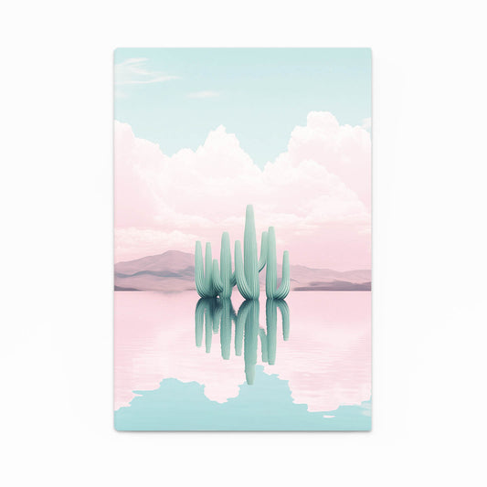 Minimal Mint Mirror Cactus Wall Decor – minimal mint mirror cactus canvas print