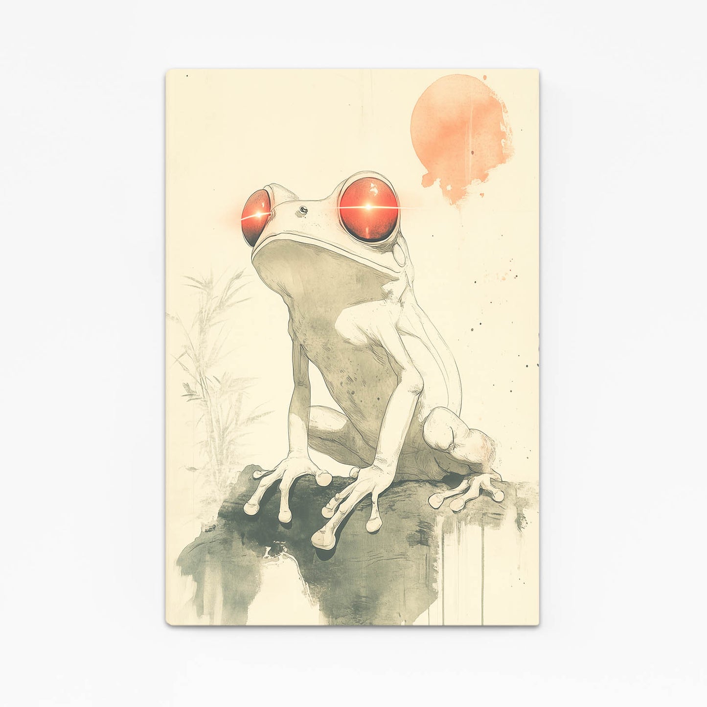 Minimal Peach Frog Prints – minimal peach frog frog canvas print