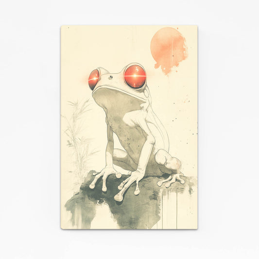 Minimal Peach Frog Prints – minimal peach frog frog canvas print