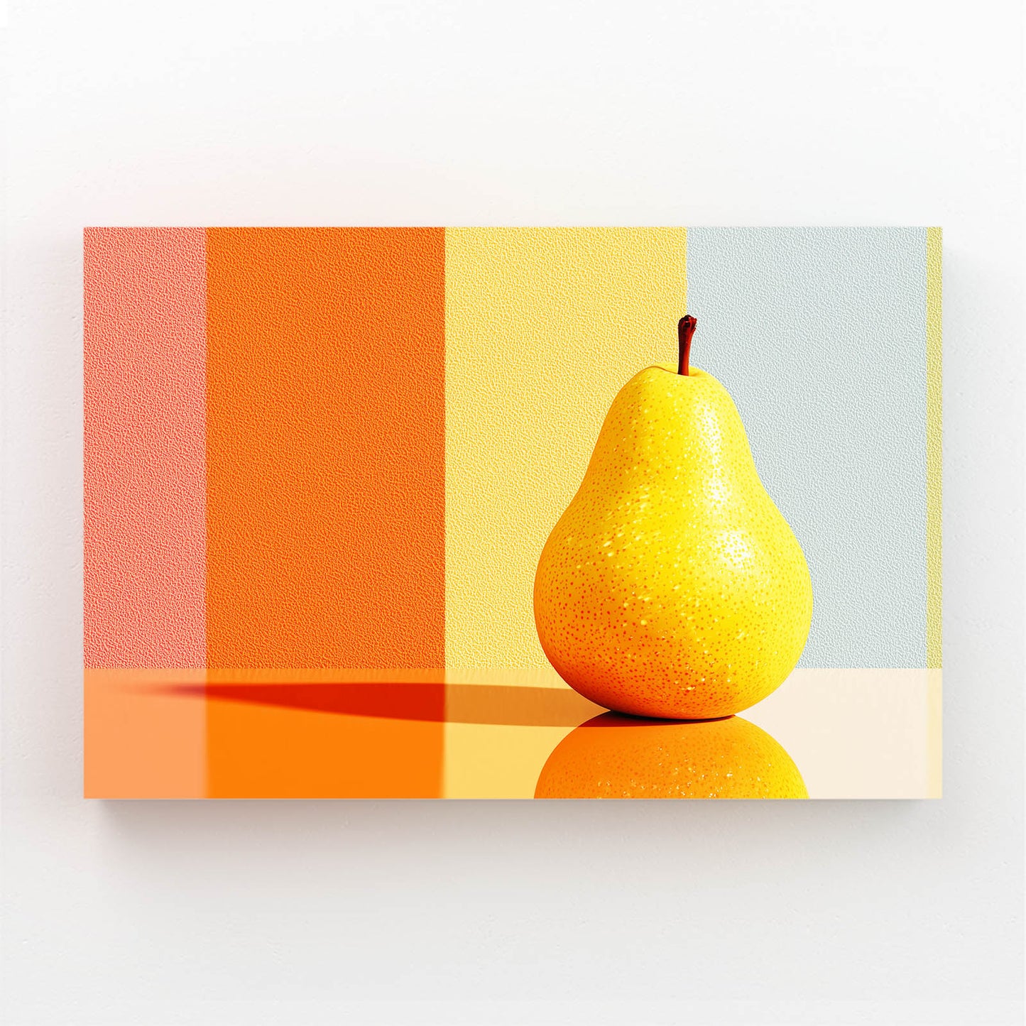 Minimal Pear Blocks Fruit Art – minimal pear blocks fruit canvas print