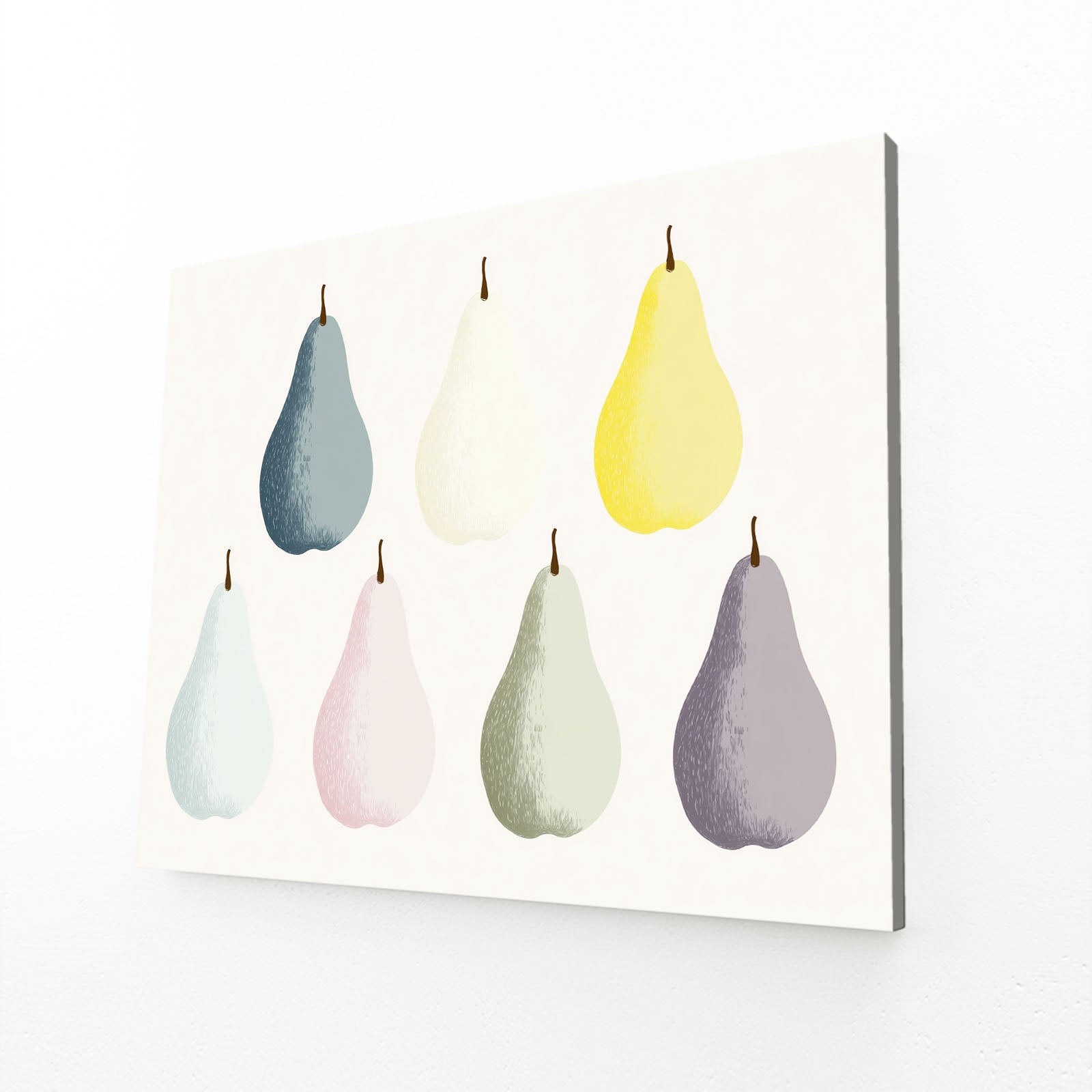 Minimal Pear Palette Fruit Wall Art – minimal pear palette fruit canvas print