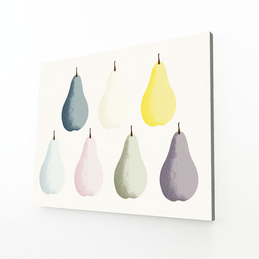 Minimal Pear Palette Fruit Wall Art – minimal pear palette fruit canvas print