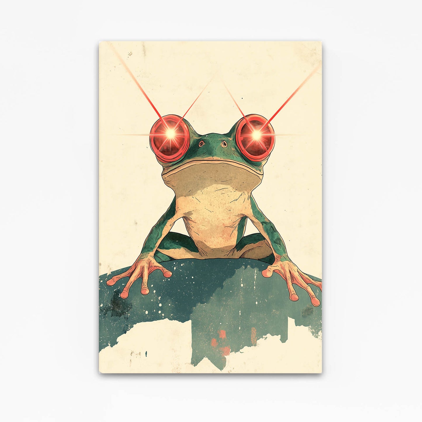 Minimal Red-Eyed Sketch Frog Wall Decor – minimal red-eyed sketch frog canvas print