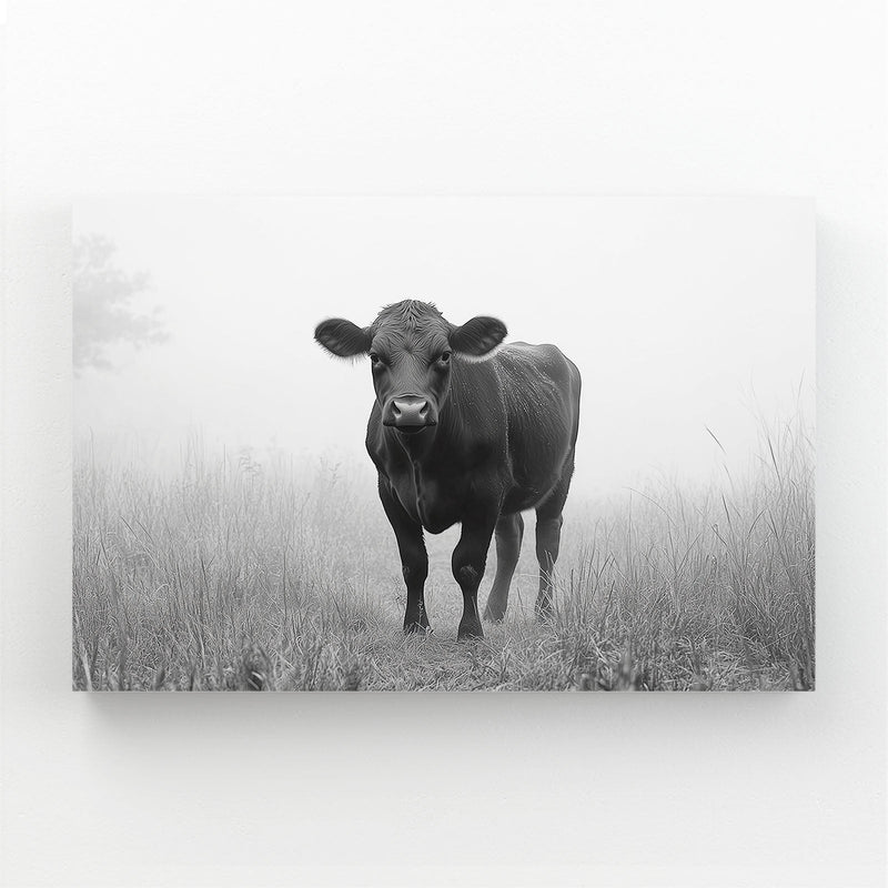 Minimalist Cow Prints – angled canvas view on white background