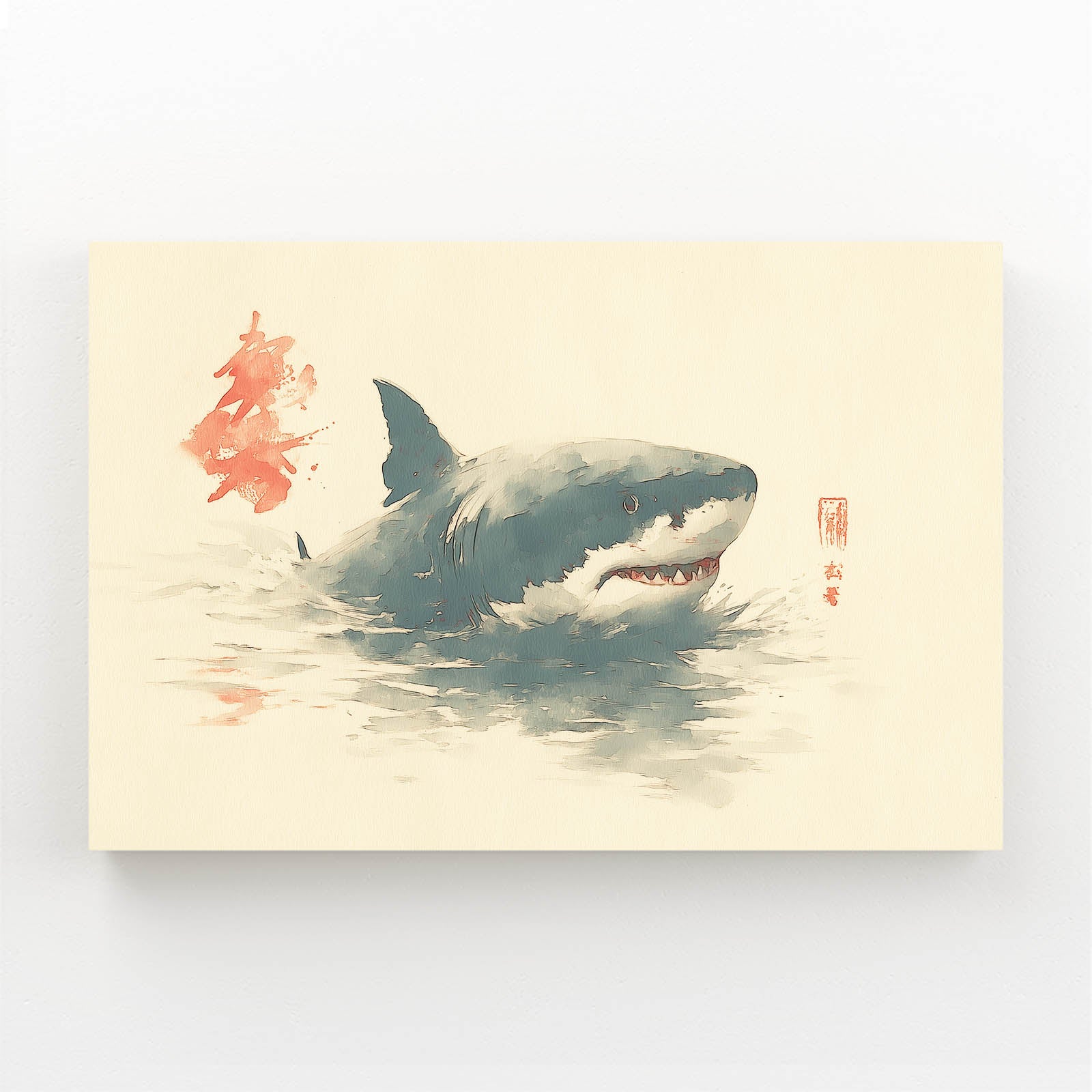 Minimalist Ink Shark Prints – minimalist ink shark canvas print