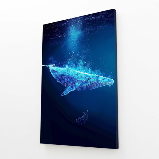 Minimalist Whale Digital Art