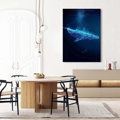 Minimalist Whale Digital Art