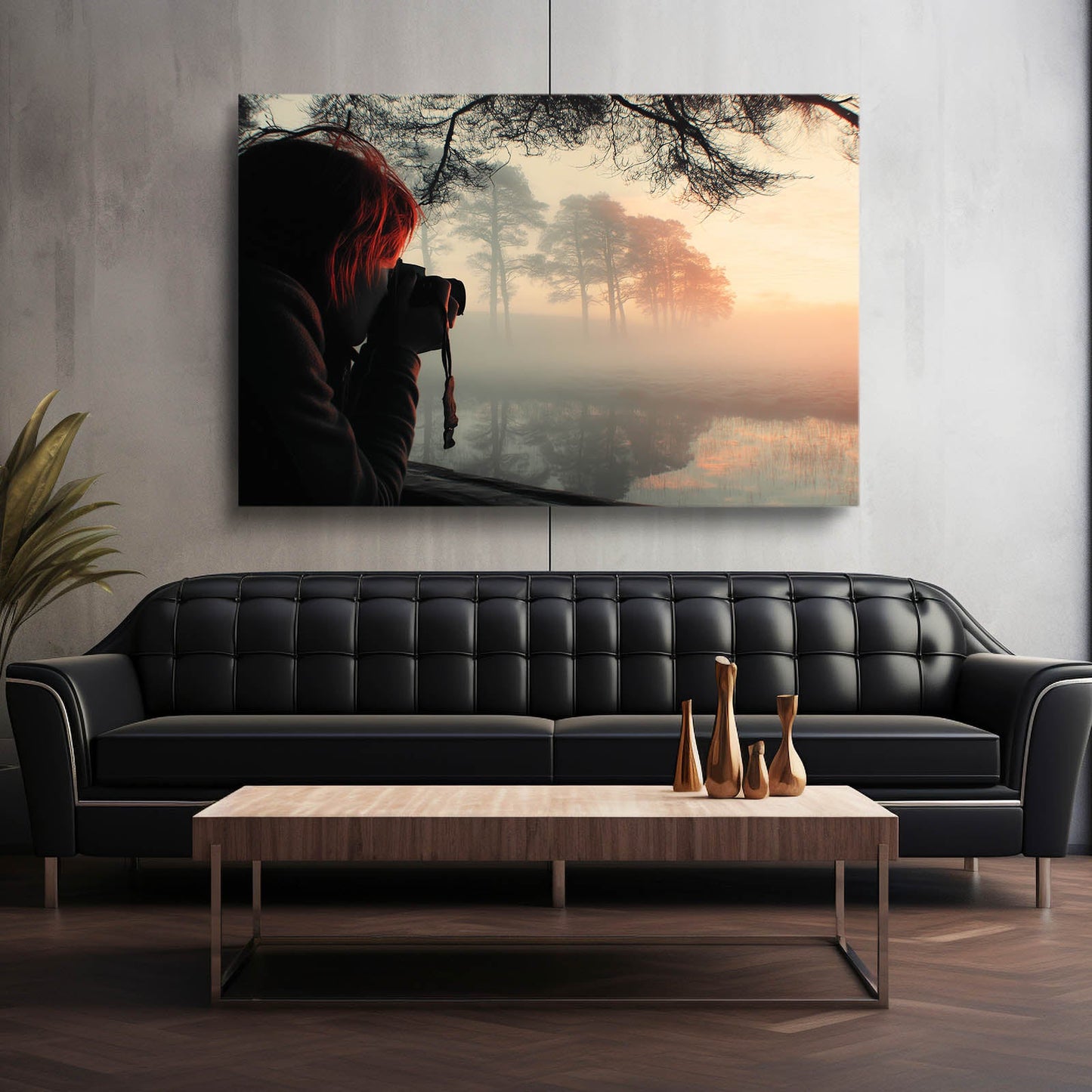 Misty Forest Photography Wall Decor – canvas print, view 3