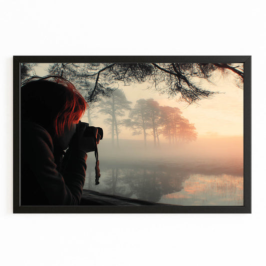Misty Forest Photography Wall Decor – canvas print on white background