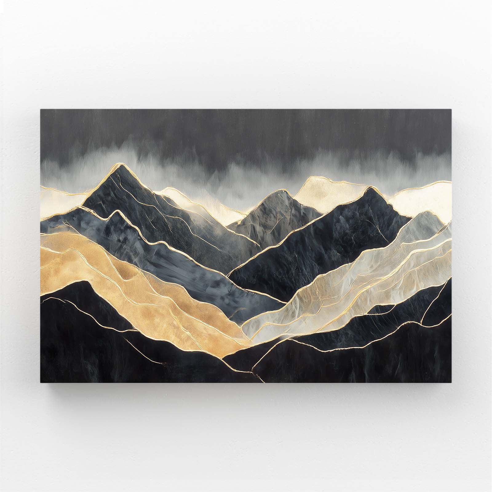 Misty Gold Ridge Wall Art – misty gold ridge gold canvas print