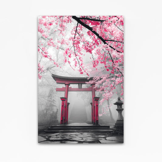 Misty Torii Gate Cherry Blossom Art – misty torii gate cherry blossom canvas print
