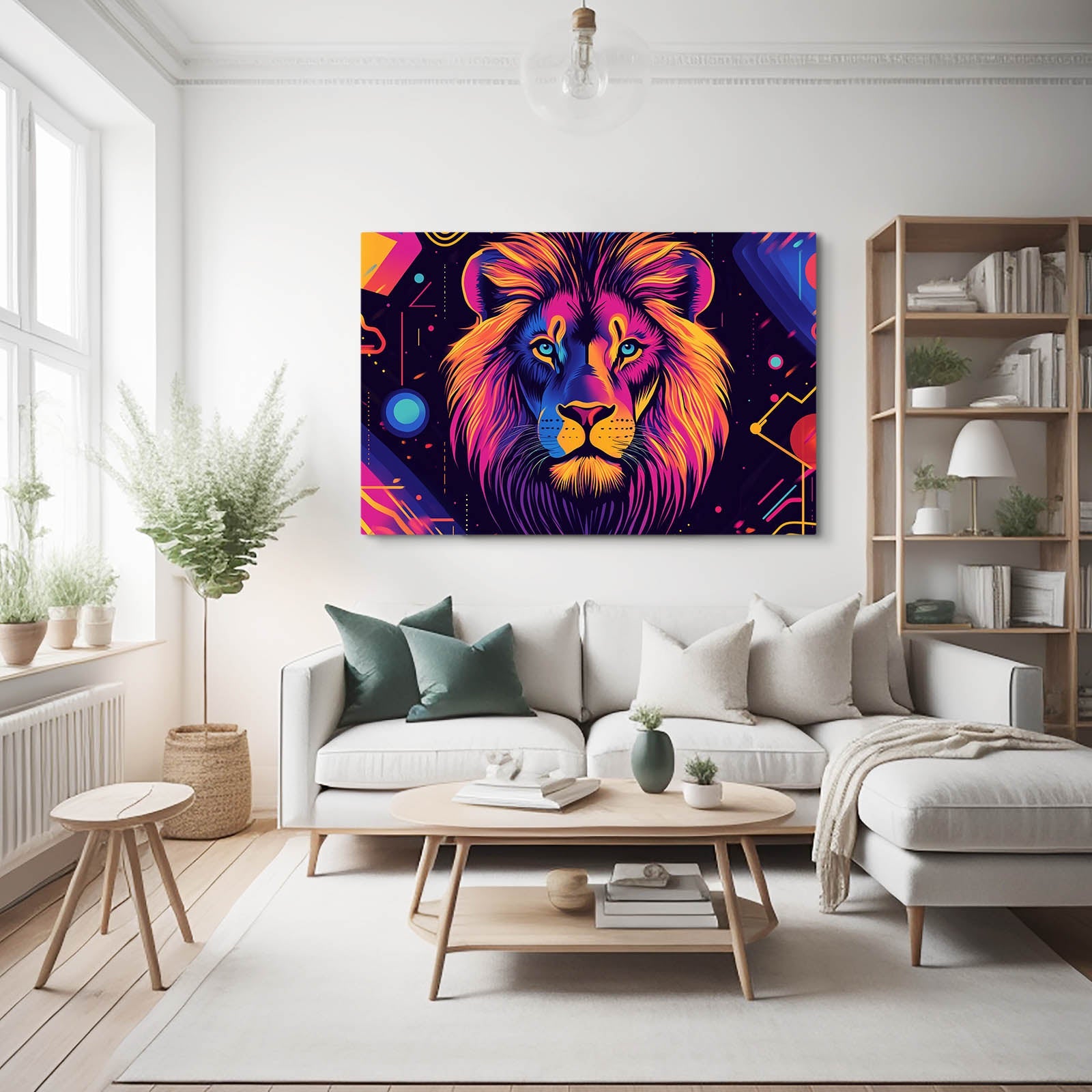 Modern Glow Lion Wall Decor