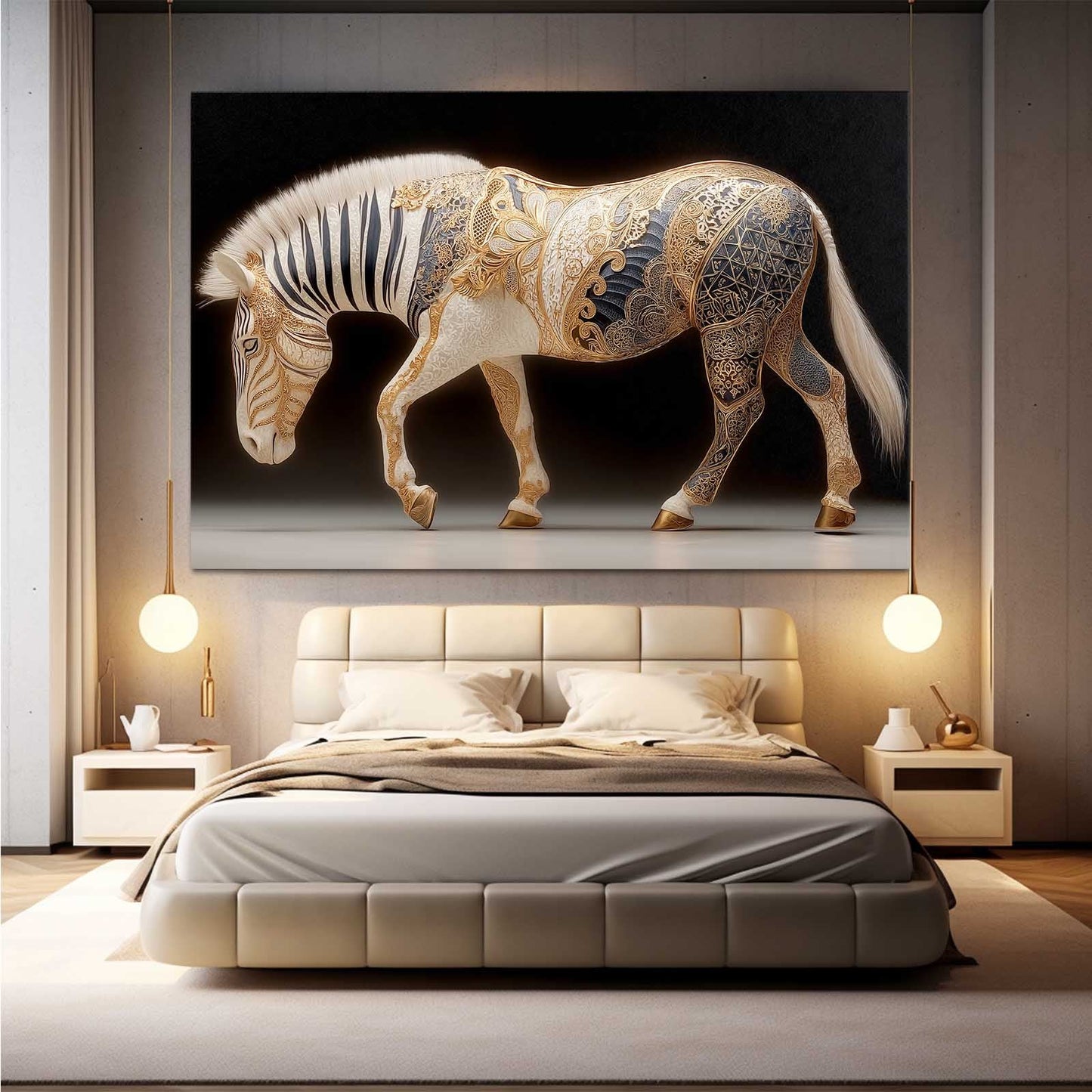 Modern Zebra Prints – styled in a furnished interior