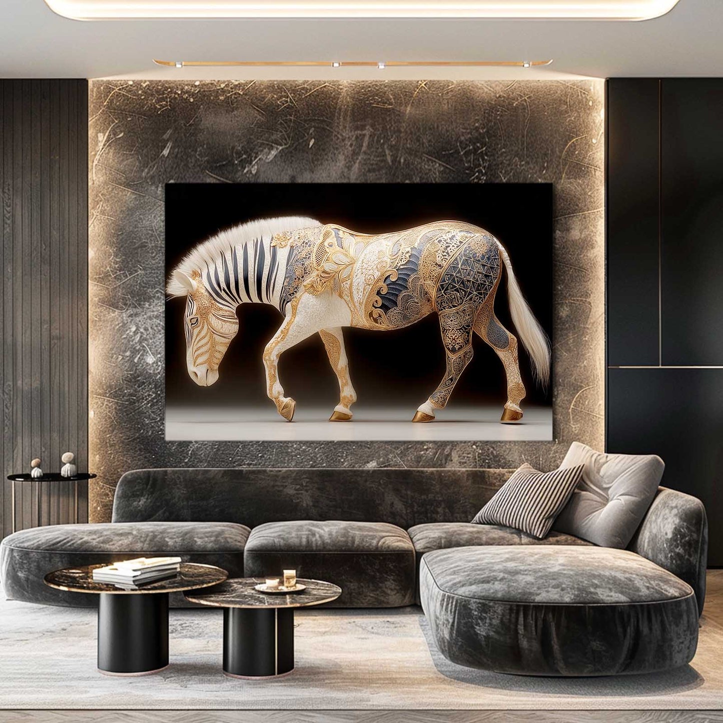 Modern Zebra Prints – styled in a furnished interior