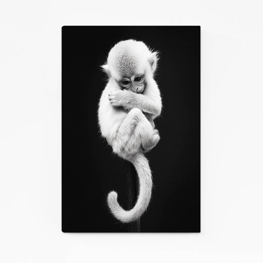 Monochrome Hanging Tail Monkey Canvas – monochrome hanging tail monkey canvas print