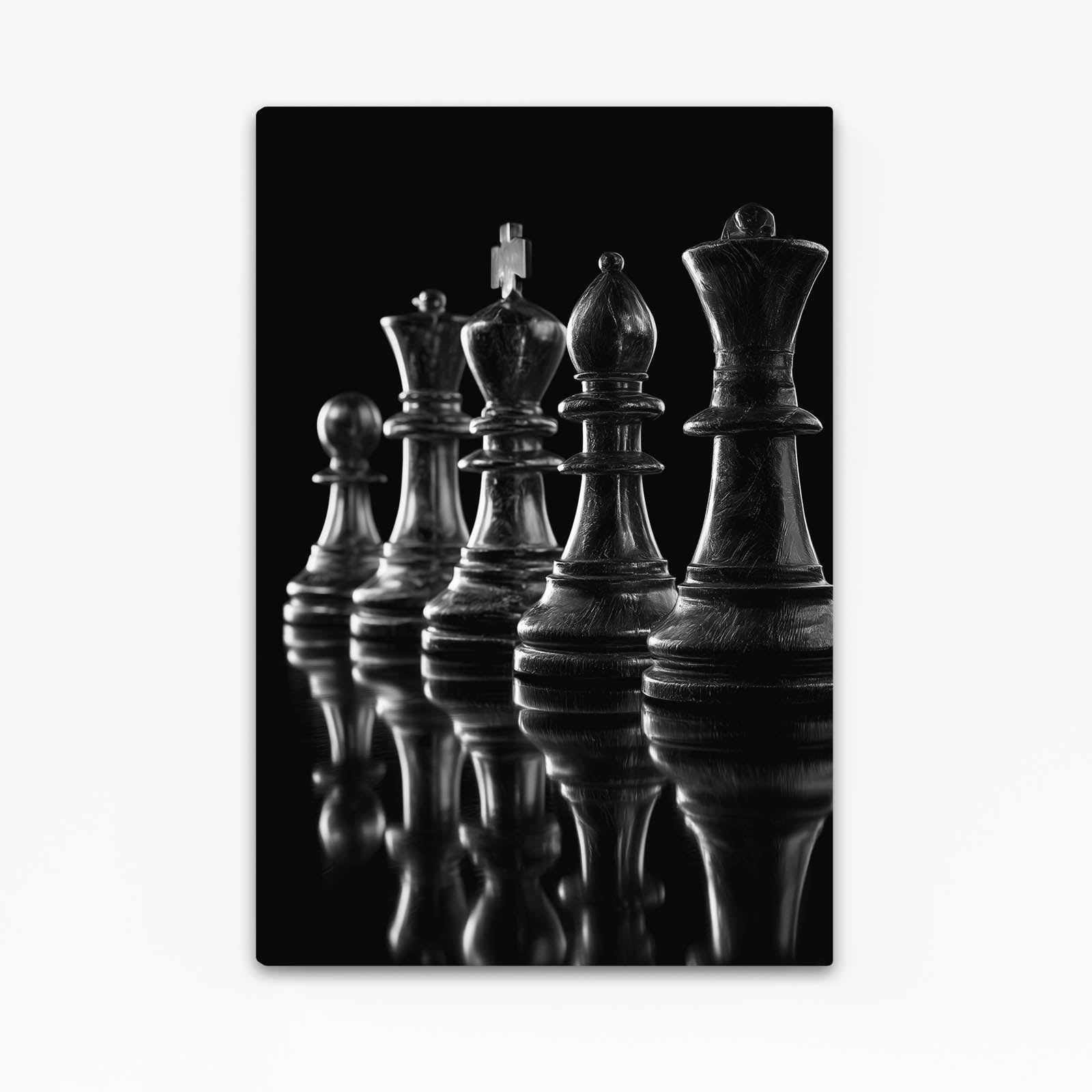 Monochrome Lineup Chess Canvas Art – monochrome lineup chess canvas print