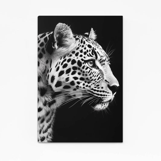 Monochrome Profile Leopard Art – monochrome profile leopard canvas print