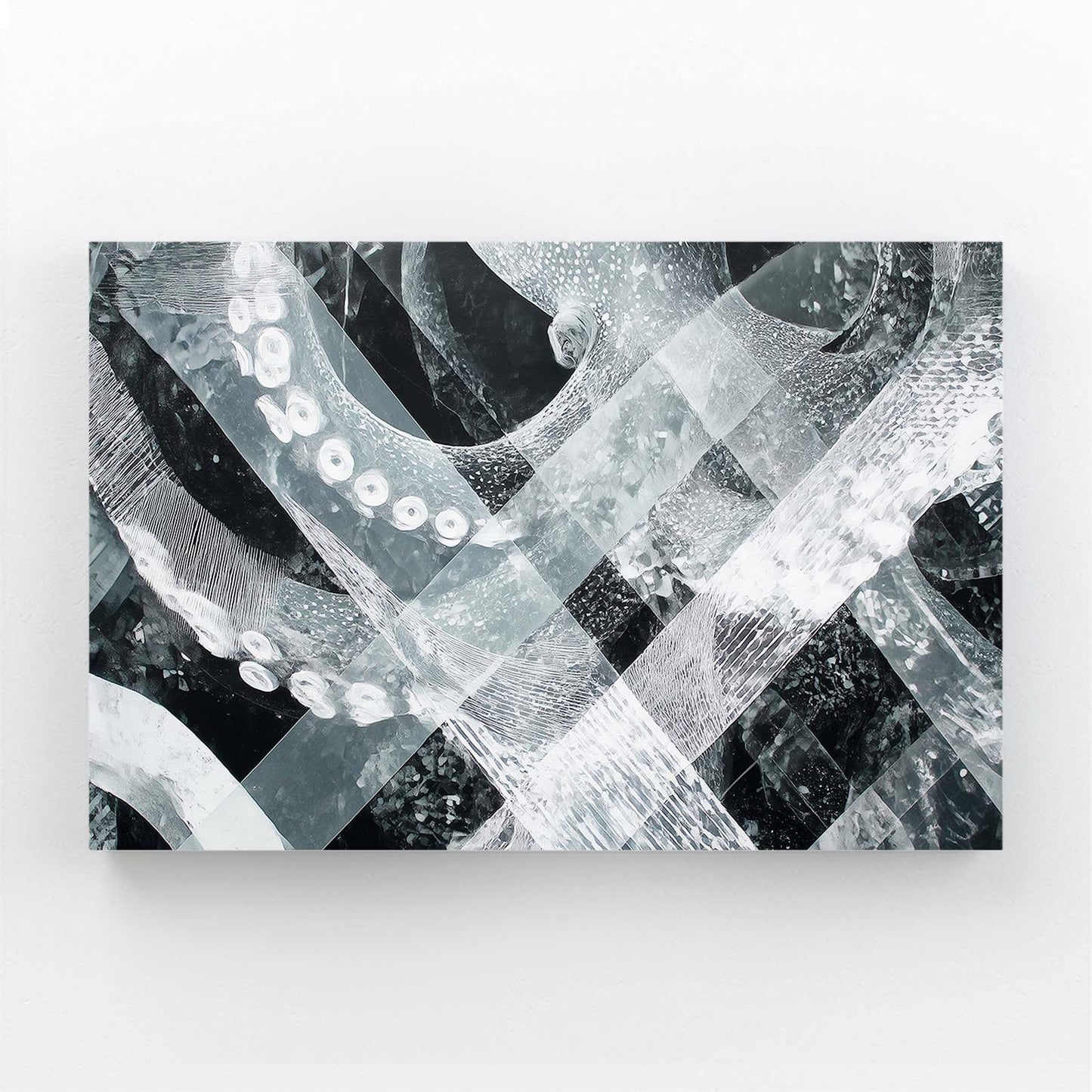 Monochrome Weave Octopus Art – monochrome weave octopus canvas print