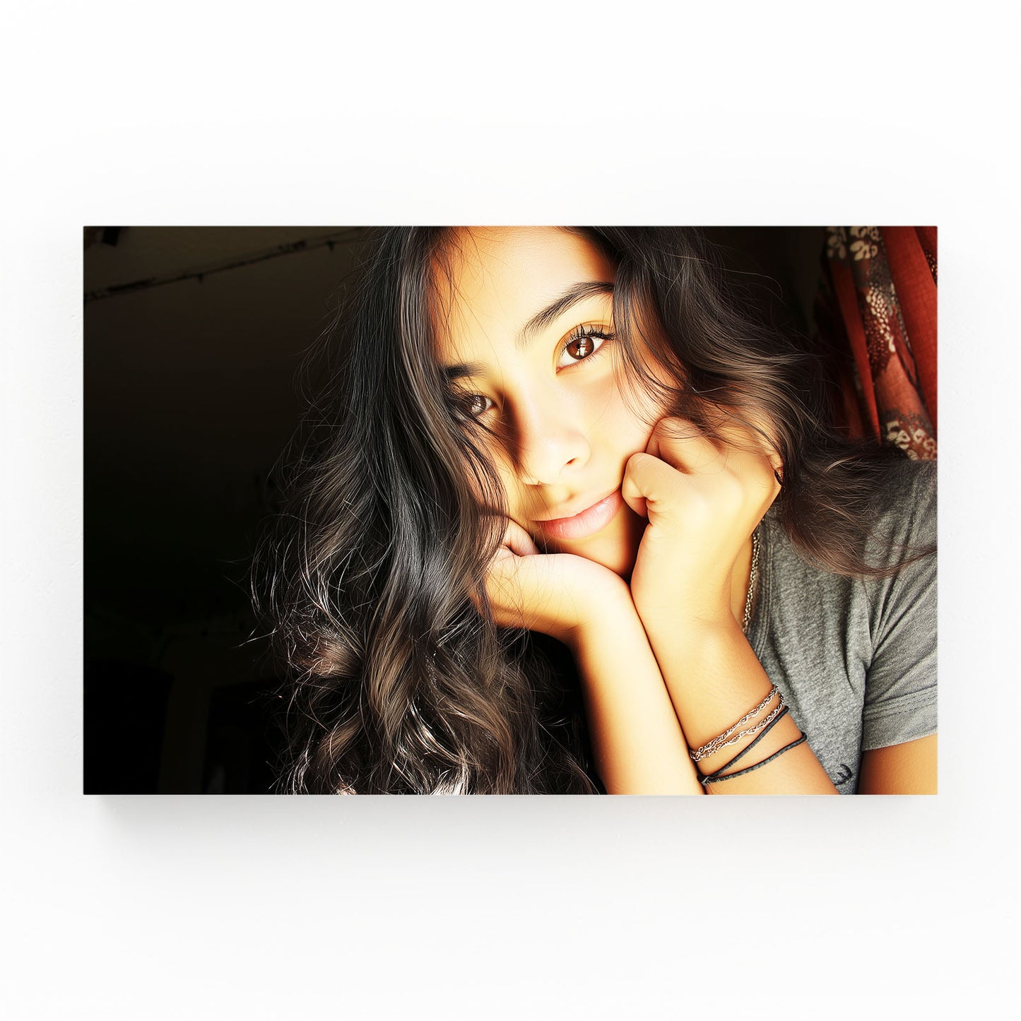 Moody Gray Portrait Photography Art – moody gray portrait photography canvas print