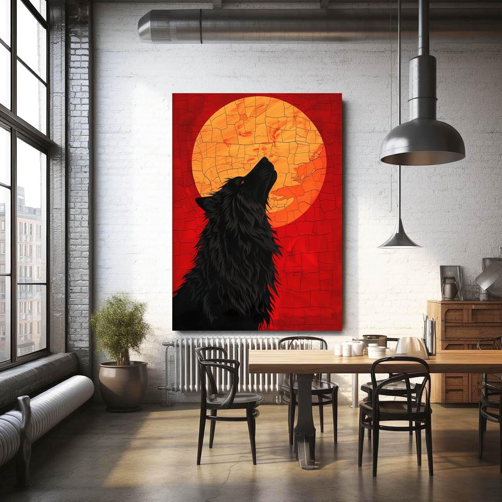 Moon Wolf Art