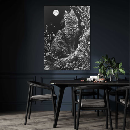Moonlight Cat Art