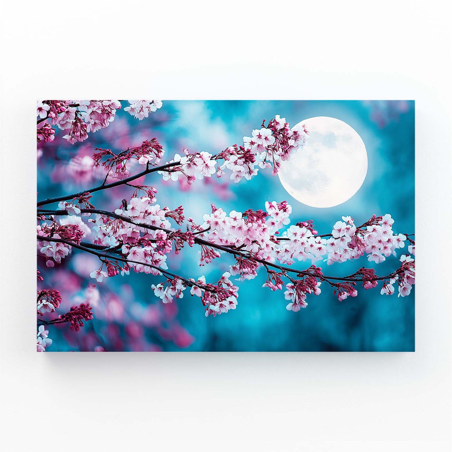 Moonlit Branch Cherry Blossom Wall Decor – moonlit branch cherry blossom canvas print