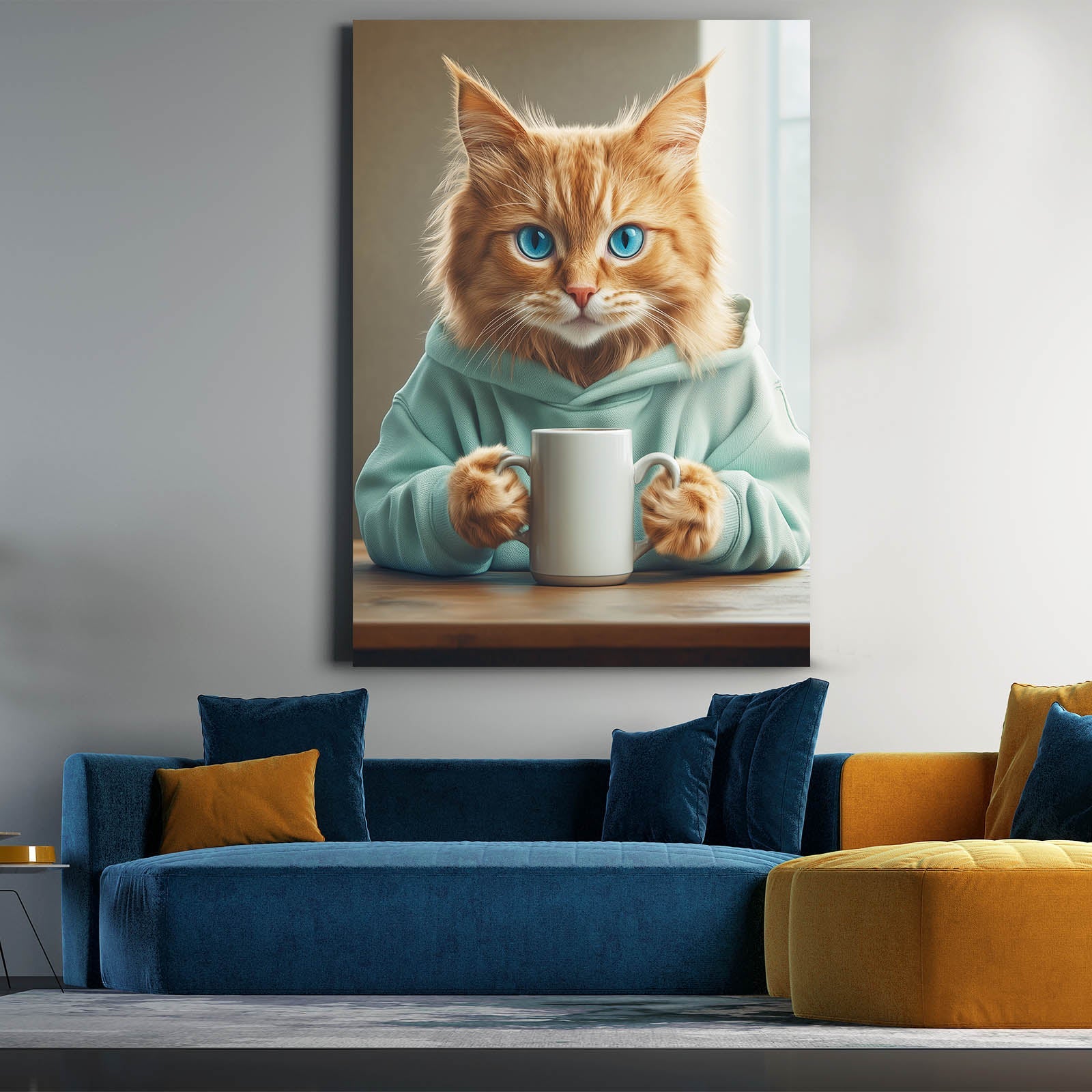 Morning Coffee Cat Art