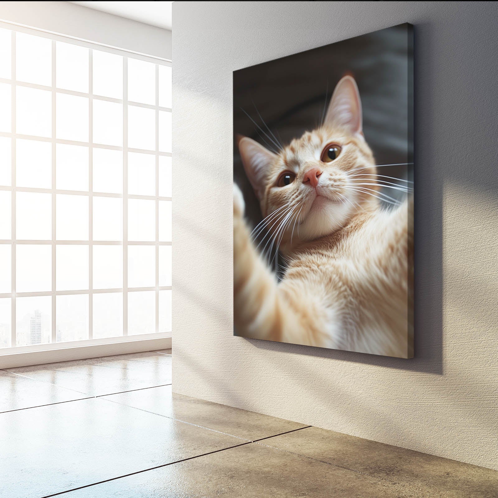 Morning Stretch Wall Art Cat