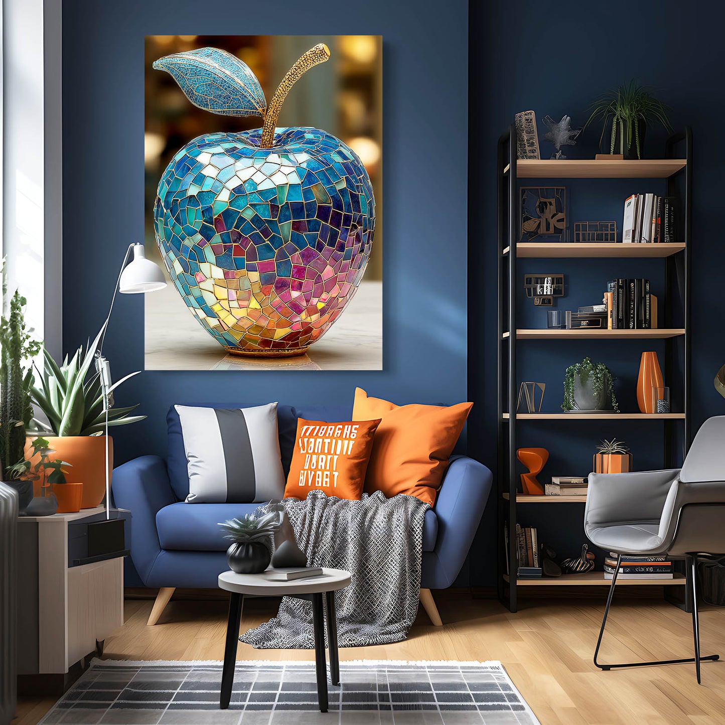 Mosaic Glass Fruit Wall Decor – styled in a furnished interior