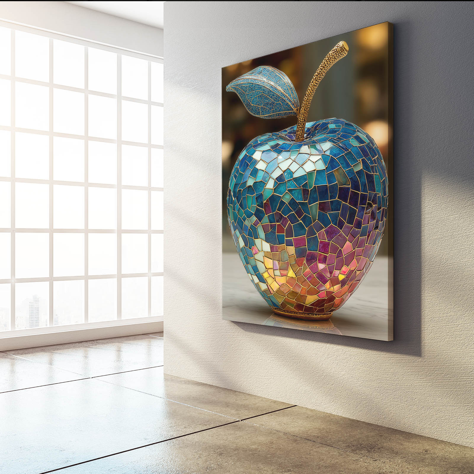 Mosaic Glass Fruit Wall Decor – styled in a furnished interior