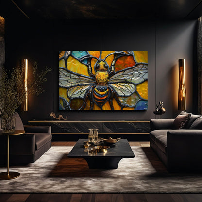 Mosaic Panel Bee Art