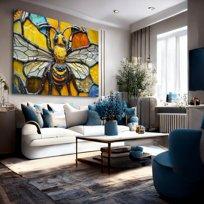 Mosaic Panel Bee Art