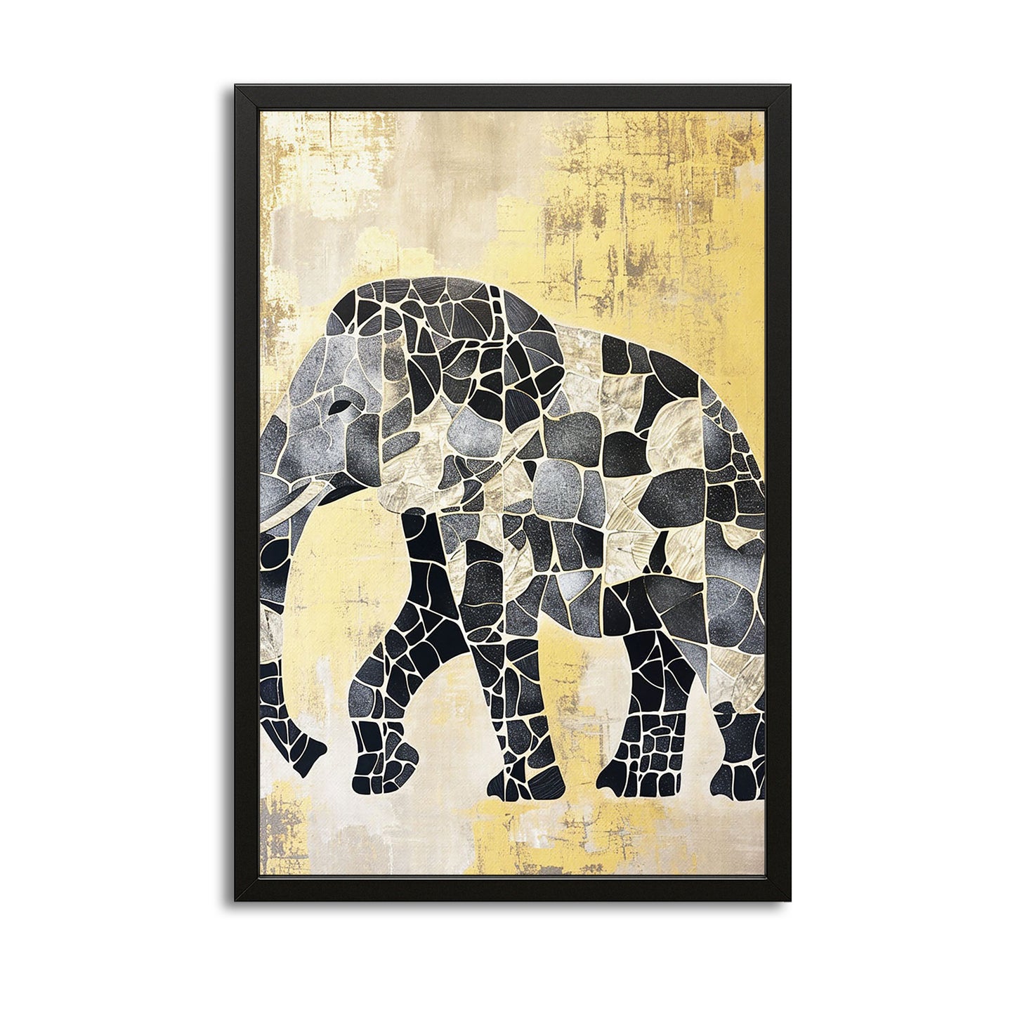 Mosaic Pattern Elephant Art