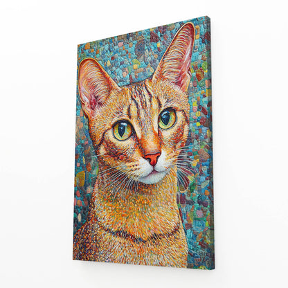 Mosaic Style Wall Art Cat