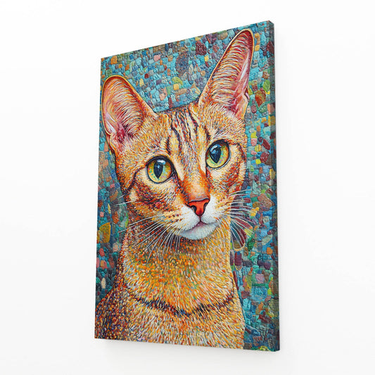Mosaic Style Wall Art Cat