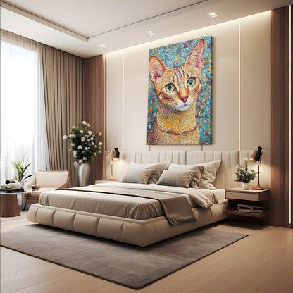 Mosaic Style Wall Art Cat