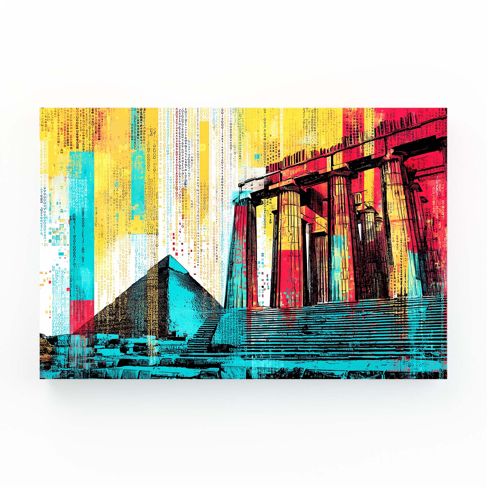 Mosaic Temple Collage Egyptian Wall Decor – mosaic temple collage egyptian canvas print