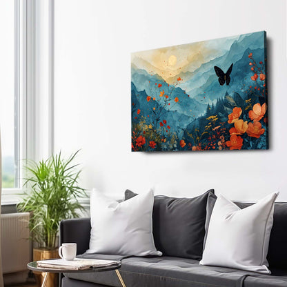 Mountain Bloom Butterfly Wall Art