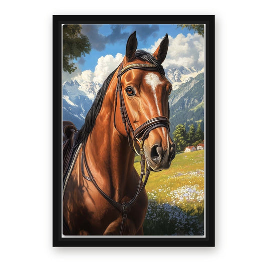 Mountain Horse Canvas – with Premium Black wood frame