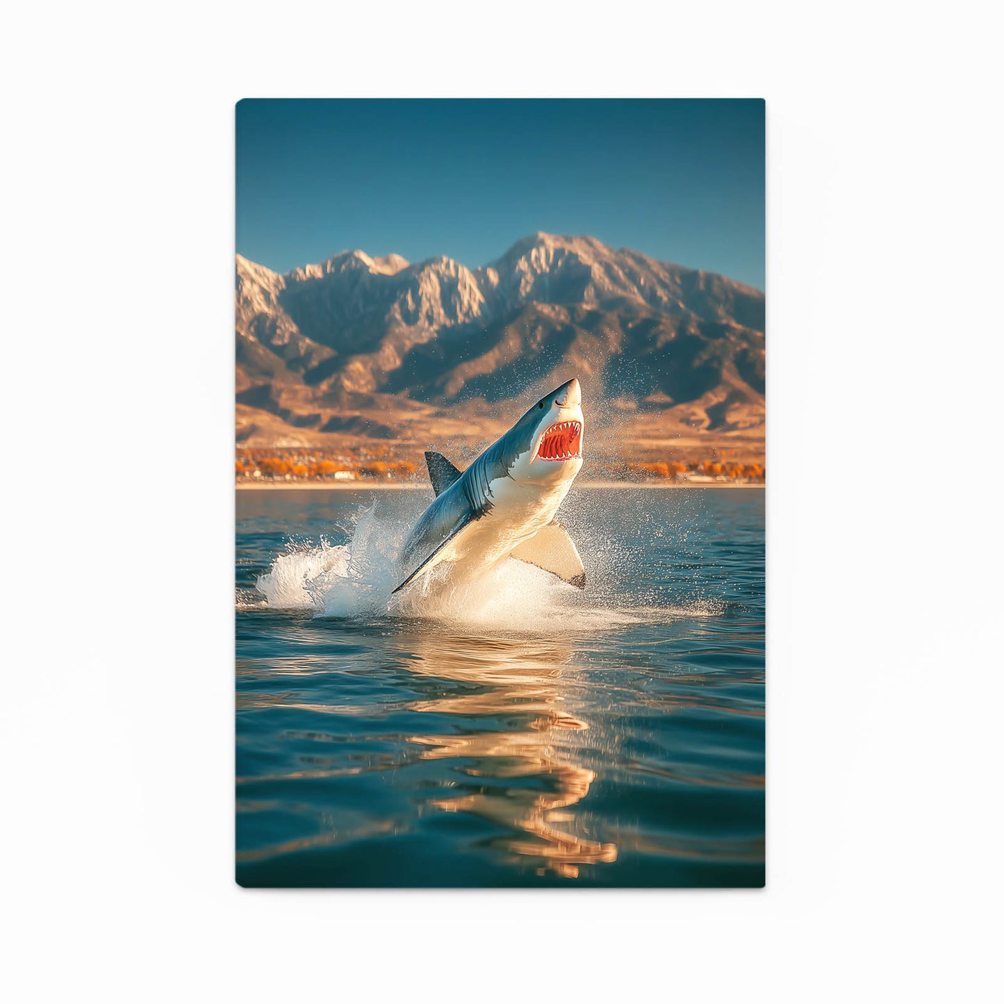 Mountain Lake Breach Shark Prints – mountain lake breach shark canvas print