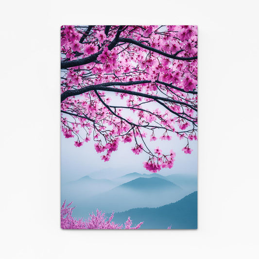Mountain Mist Branch Cherry Blossom Canvas Art – mountain mist branch cherry blossom canvas print