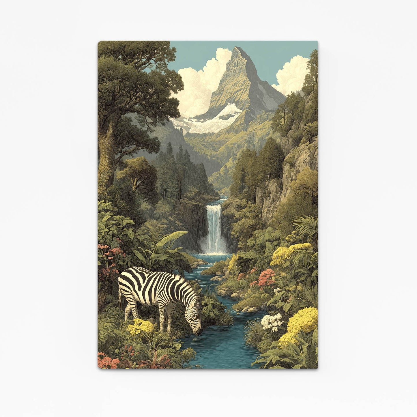 Mountain Zebra Artwork – mountain canvas print