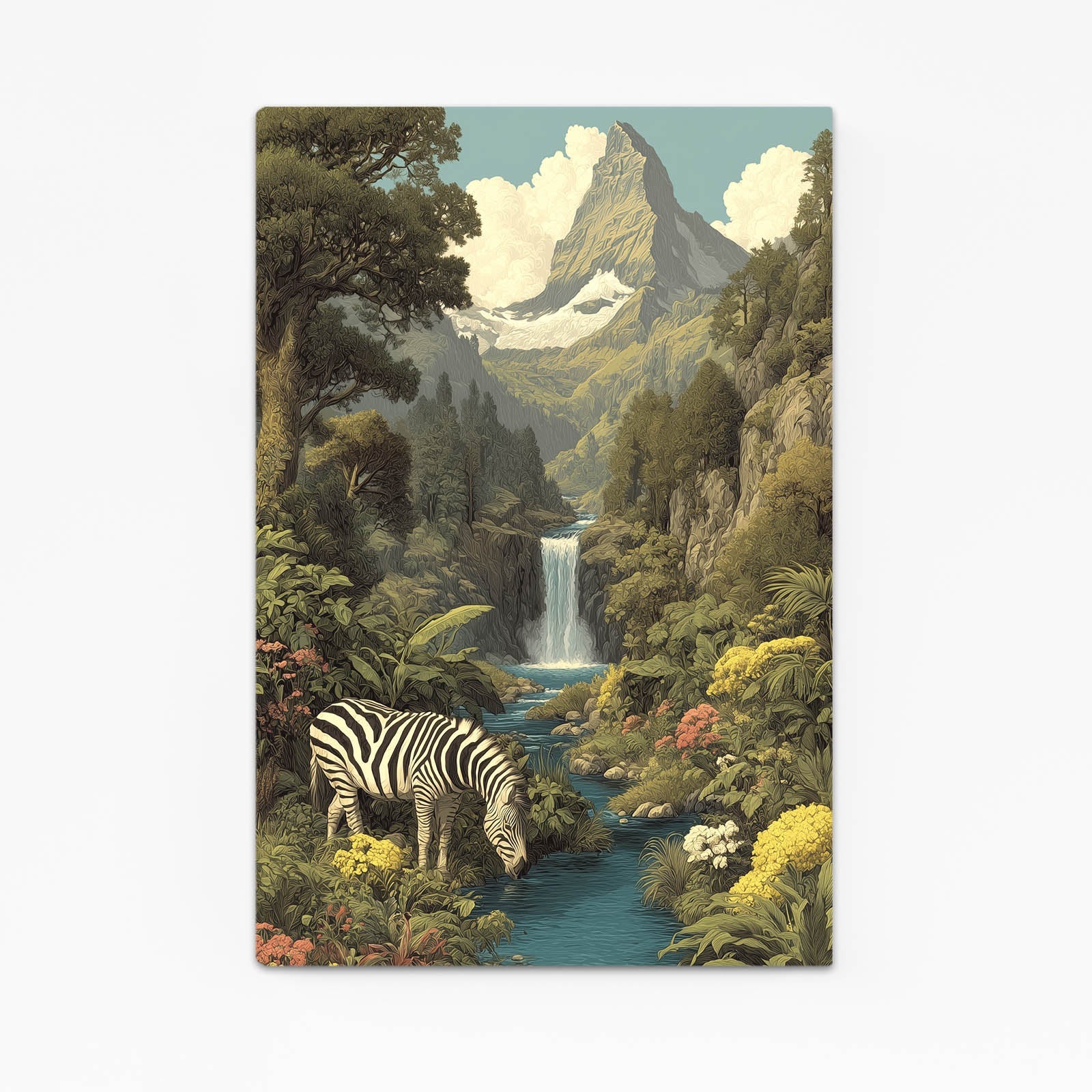 Mountain Zebra Artwork – mountain canvas print