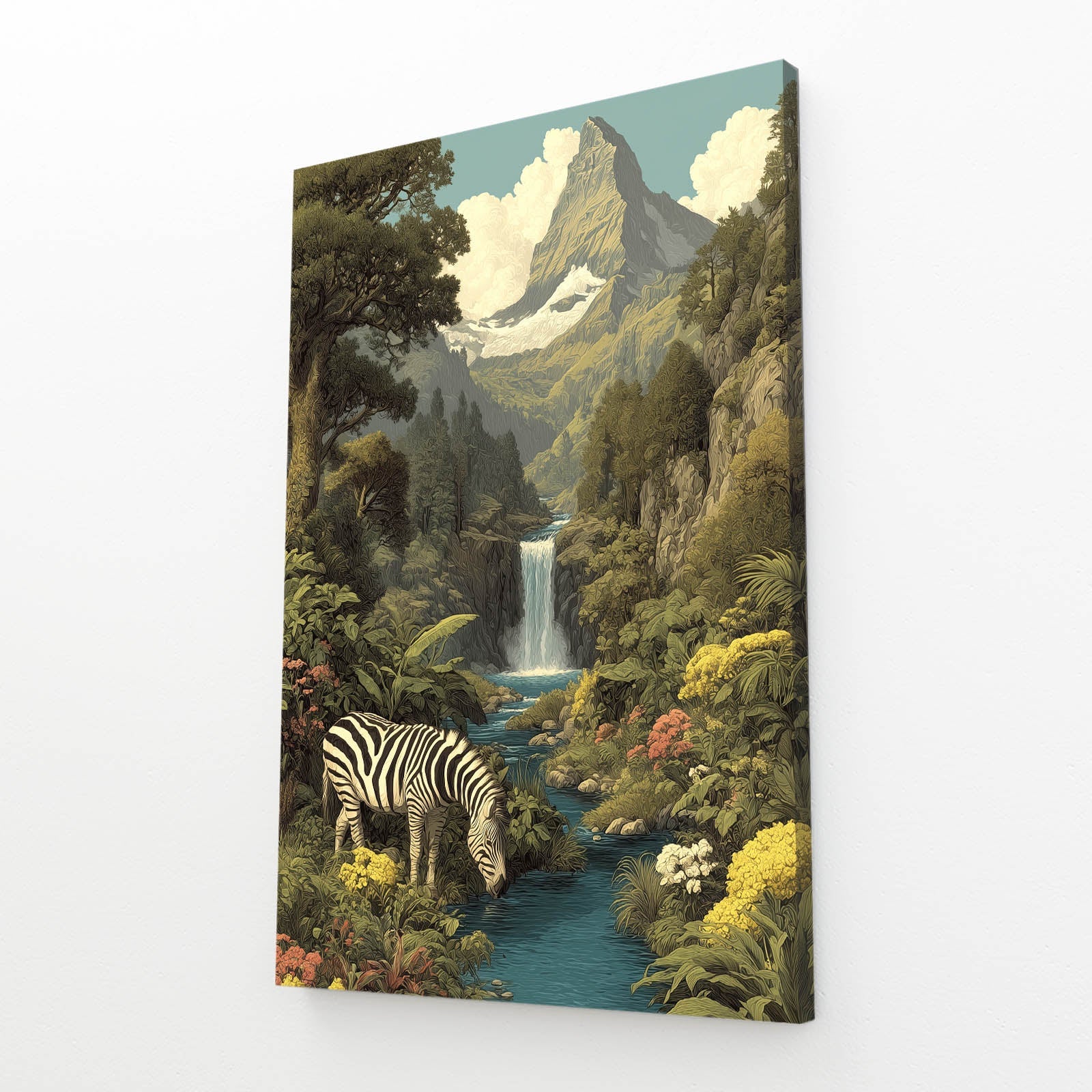 Mountain Zebra Artwork – styled in a furnished interior