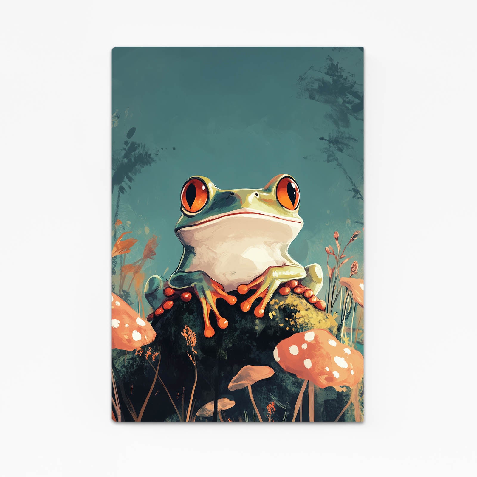 Mushroom Perch Whimsy Frog Wall Art – mushroom perch whimsy frog canvas print