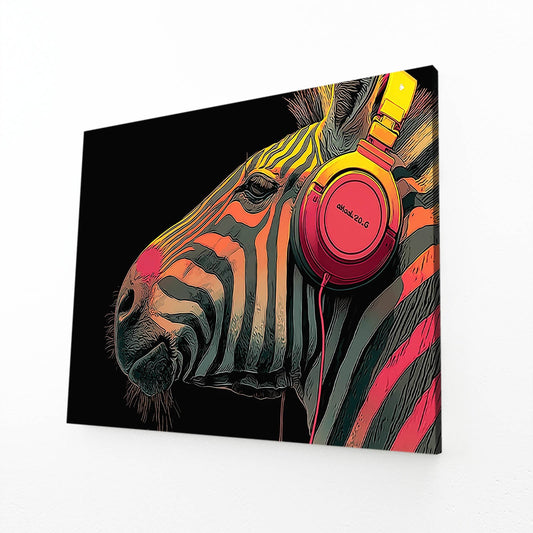 Music Zebra Wall Art – music canvas print